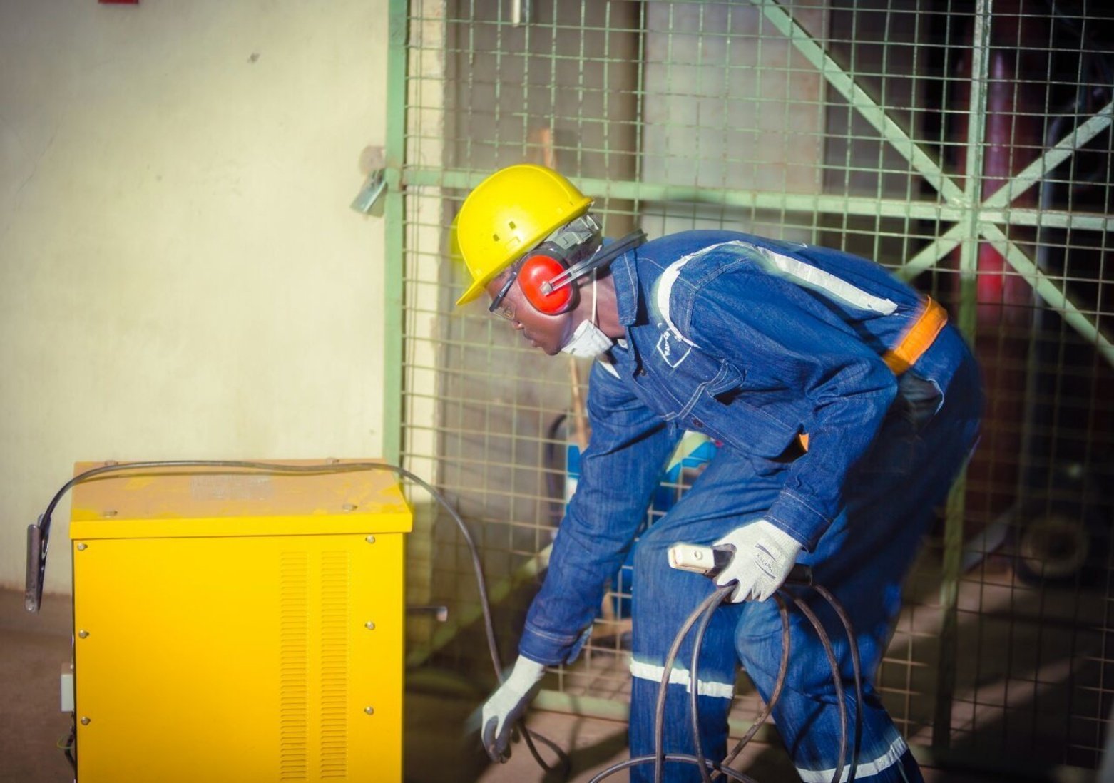 Team working on structure